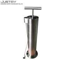 Bicycle service stand pump station public stainless steel bike air pump