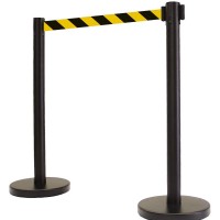 Queuing Folding Stainless Steel Heavy Duty Black Sign Stand Stanchions