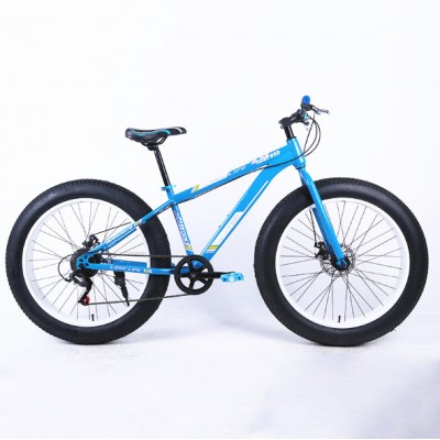 24Inch 26 Inch Fat Tire Snow Bike 21 Speed Double Disk Brake Beach Bicycle High Carbon Steel Mountain Bikes